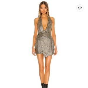 H:ours gold sparkle dress